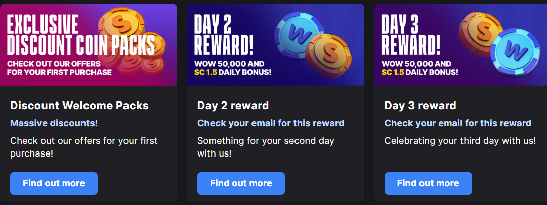 Bonuses WOW Vegas Casino