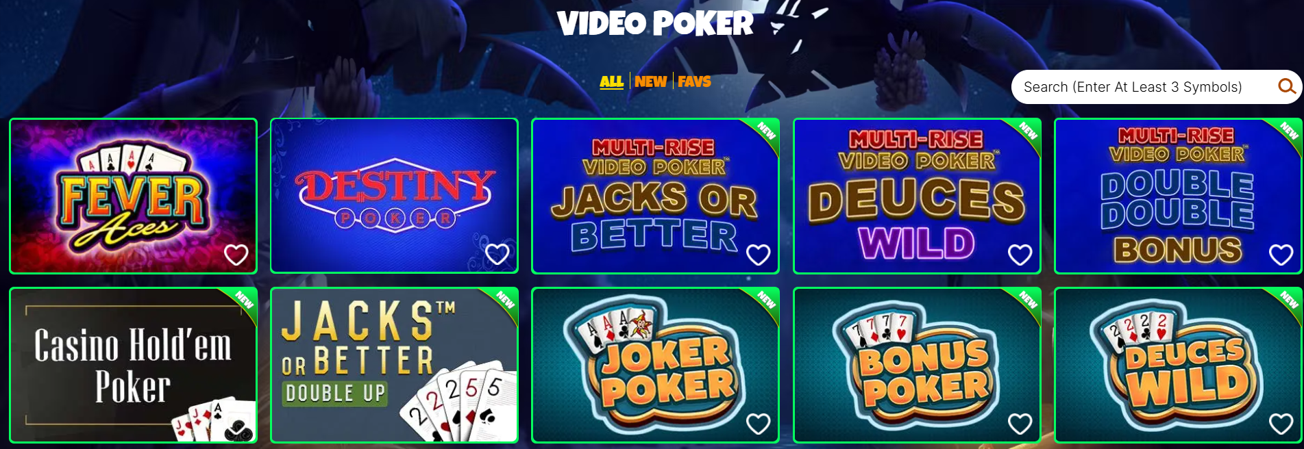 Video Poker BananaBets
