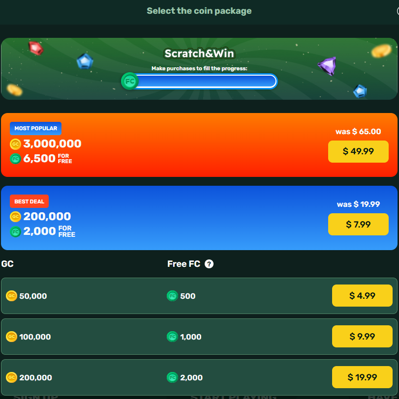 Supported Packages at Fortune Wheelz