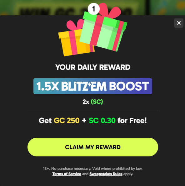 Daily Login Bonus at SportsMillions