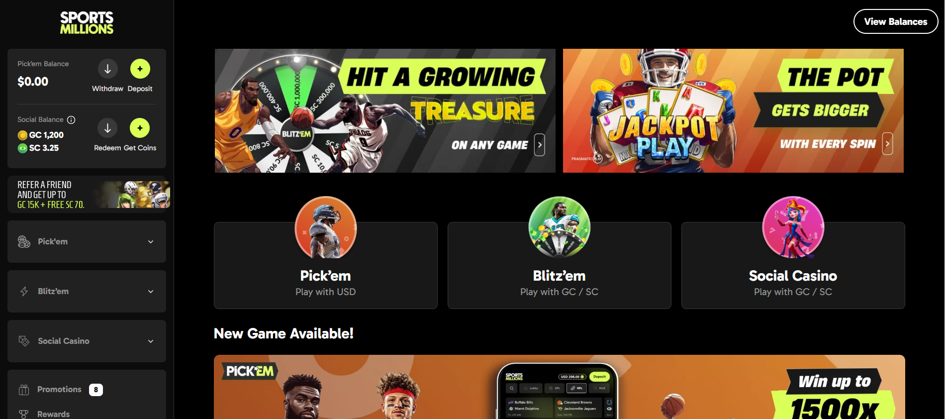 SportsMillions Review