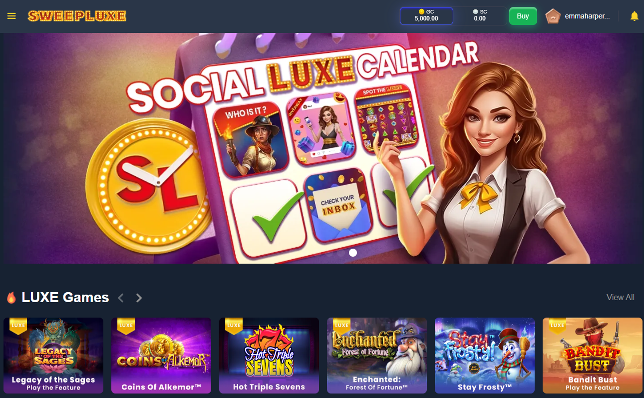 SweepLuxe Casino Review