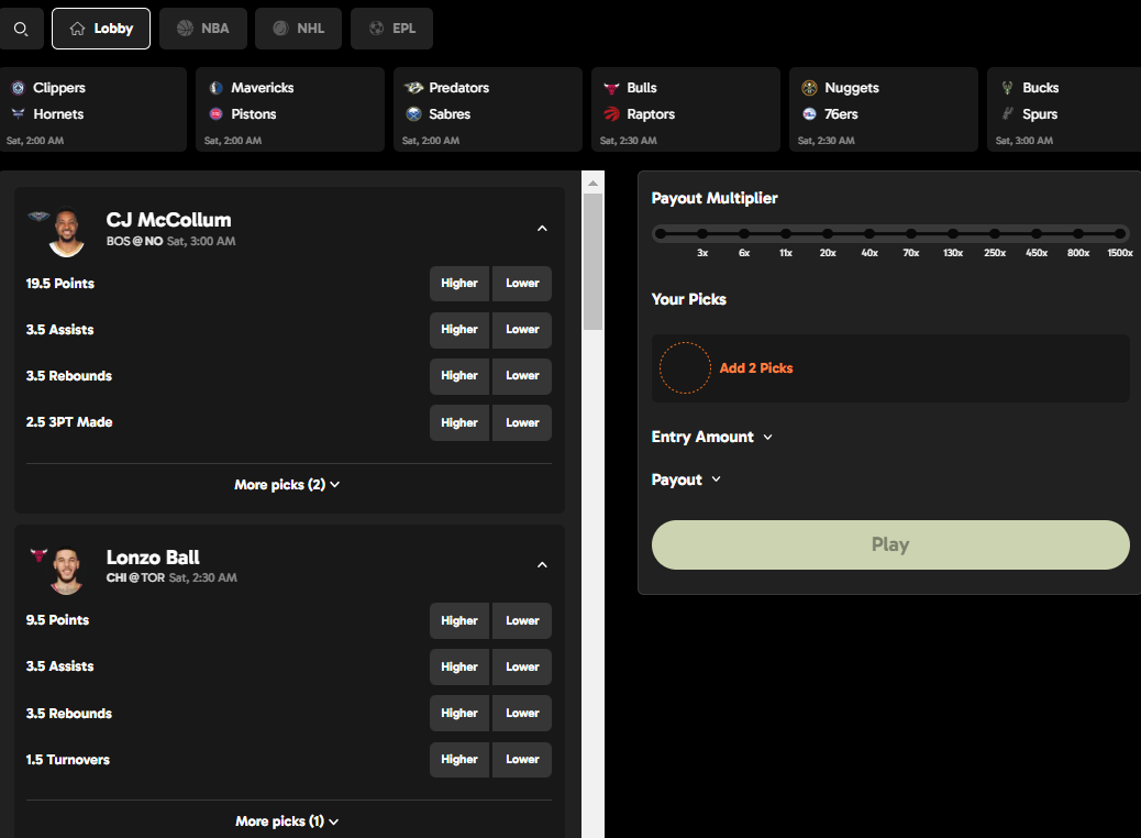 Pick`em - Real Money Sports Predictions at SportsMililions