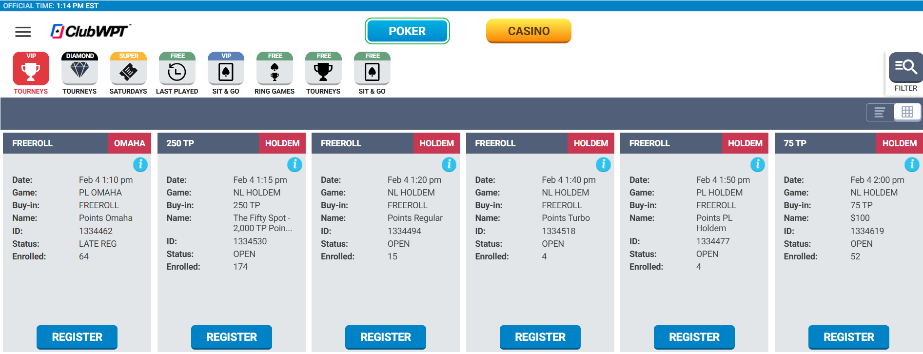 Video Poker at ClubWPT