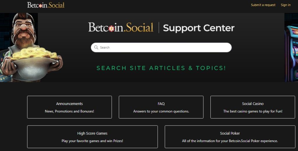 Betcoin.Social Customer Support