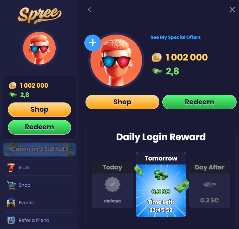 Spree Casino UX