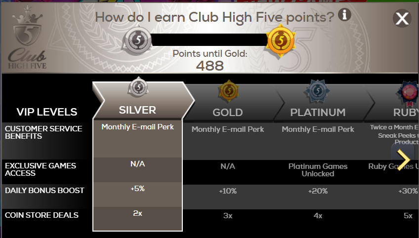 High 5 Casino VIP Club