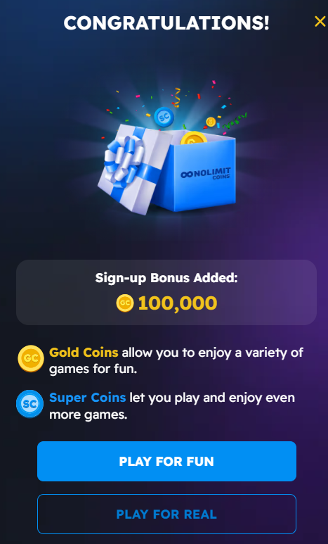 NoLimitCoins Casino Welcome Bonus