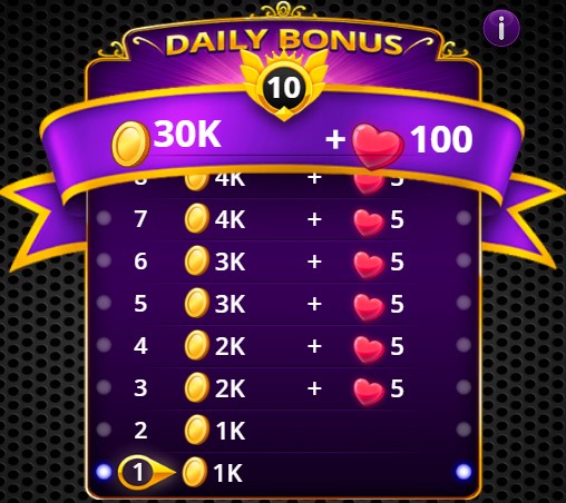 Daily Login Rewards at Hard Rock Social Casino
