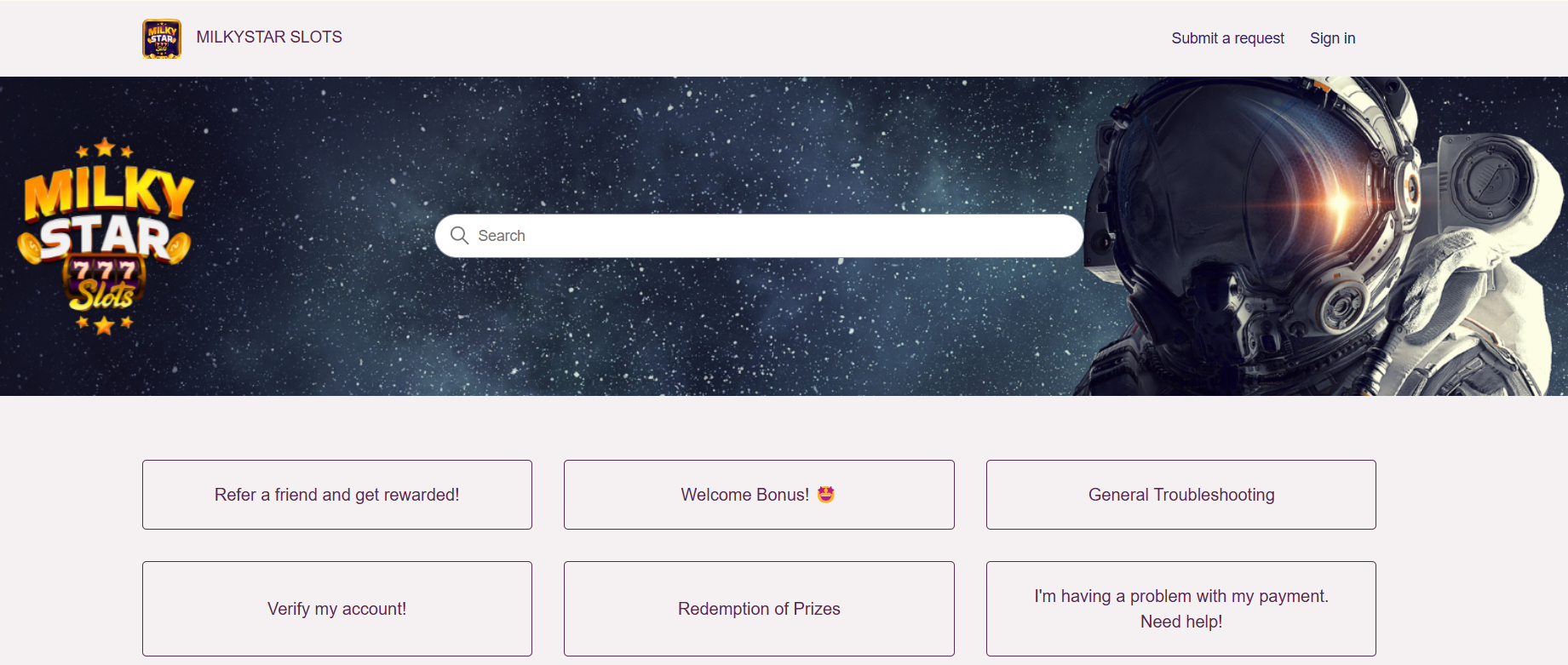 Milky Star Slots Customer Support