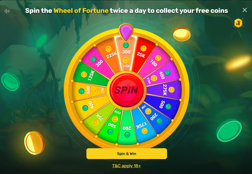 Wheel of Fortune Double Daily Login Bonuses