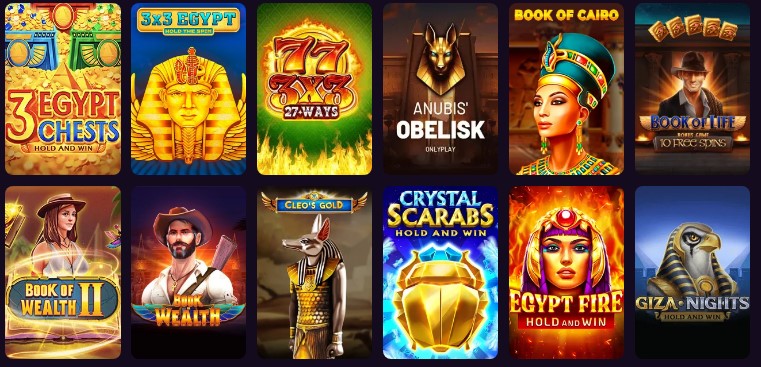 Egypt-Style Games at Cashoomo Casino