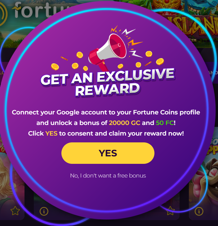 Bonuses at Fortune Coins Casino