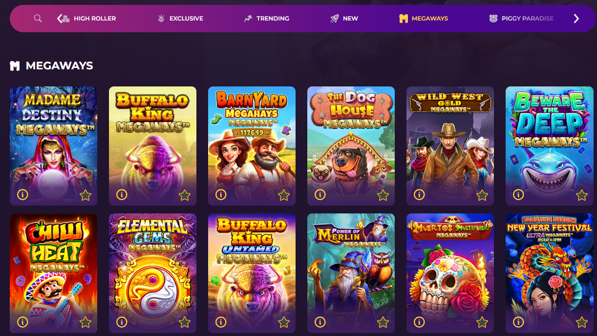 Megaways Slots at Fortune Coins Casino