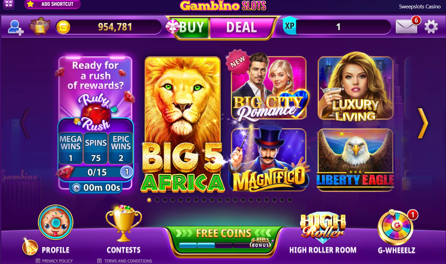 Online Slots at Gambino Slots Casino