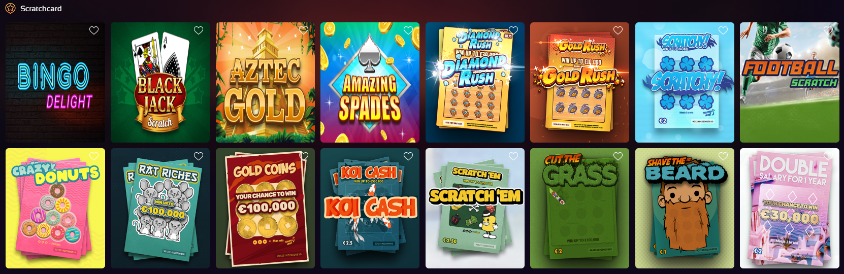 Scratch cards at TheBoss.Casino
