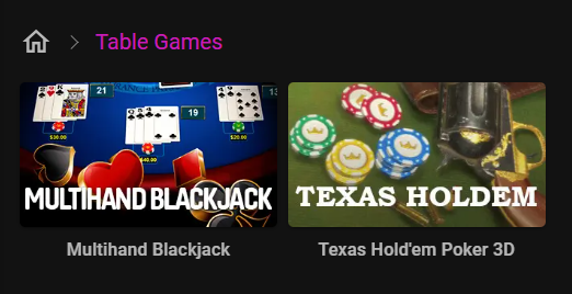 Table Games at Pulsz Casino